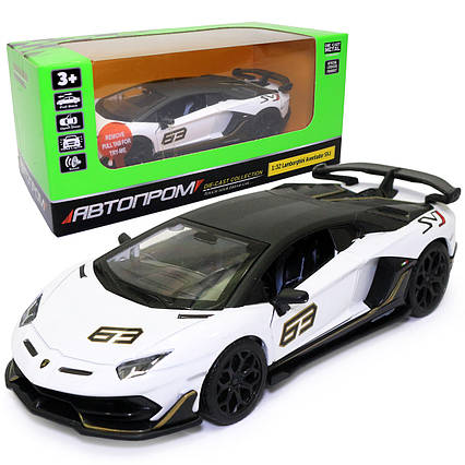 Машинка ігрова Автопром "Lamborghini Aventador SJV" Ламборгіні білий 15*3*6 см (68472)