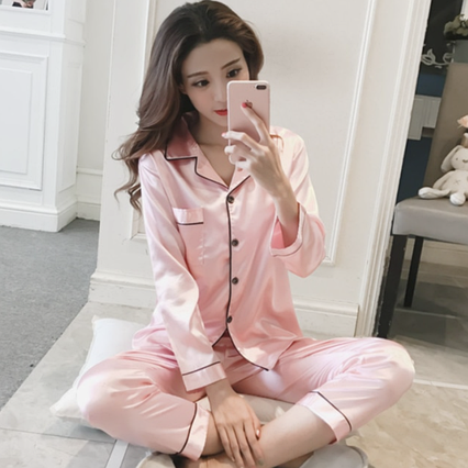 Атласна піжама костюм Фламінго JULY'S SONG розмір М рожевий