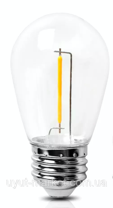 Лампа Едісона 1Вт Е27 S14, 2700К Filament, для гірлянд, фото 1