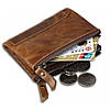 Шкіряний чоловічий гаманець RFID коричневий, фото 5
