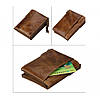 Шкіряний чоловічий гаманець RFID коричневий, фото 7