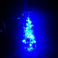 Світильник банка з LED гірляндою Нитка Капля Роси, синє світло (живлення від USB)