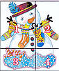 Набір для вишивання за нанесеною на канву схемою "Christmas snowman (3)".AIDA 14CT printed, 35*40см, фото 4