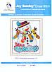 Набір для вишивання за нанесеною на канву схемою "Christmas snowman (3)".AIDA 14CT printed, 35*40см, фото 2