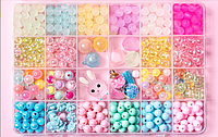 Детский набор для творчества Beads Set Бусины бисер кристаллы (08/19) Разноцветный