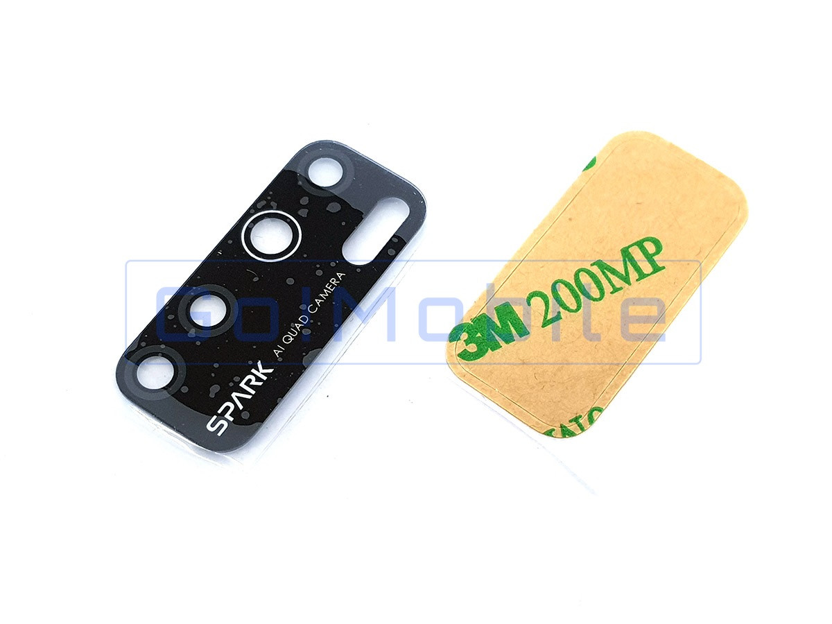 Скло камери Tecno Spark 5 Pro (KD7), Camon 15 Air (CD6), Camon 15 (CD7) чорне, фото 1