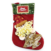 Новогодний сапог "Санта Клаус" 47х30см, носок для рождественских декораций