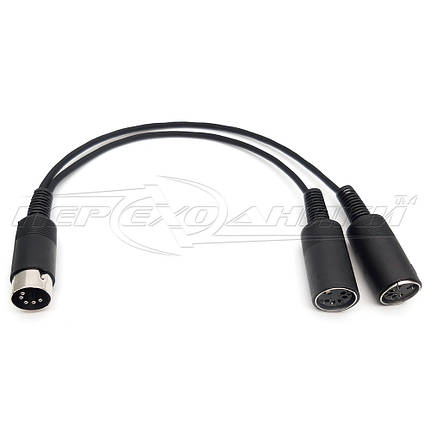 Кабель MIDI 5 pin DIN to 2 х 5 pin DIN (мама) у екрані, фото 1