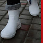 Гумові білі чоботи з піни Непромокальні чоботи. Зроблено в Україні., фото 5