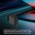 Мережевий зарядний пристрій Promate GaNPort4-100PD 100 Вт 3хUSB-C+USB-A Black (ganport4-100pd.black), фото 2