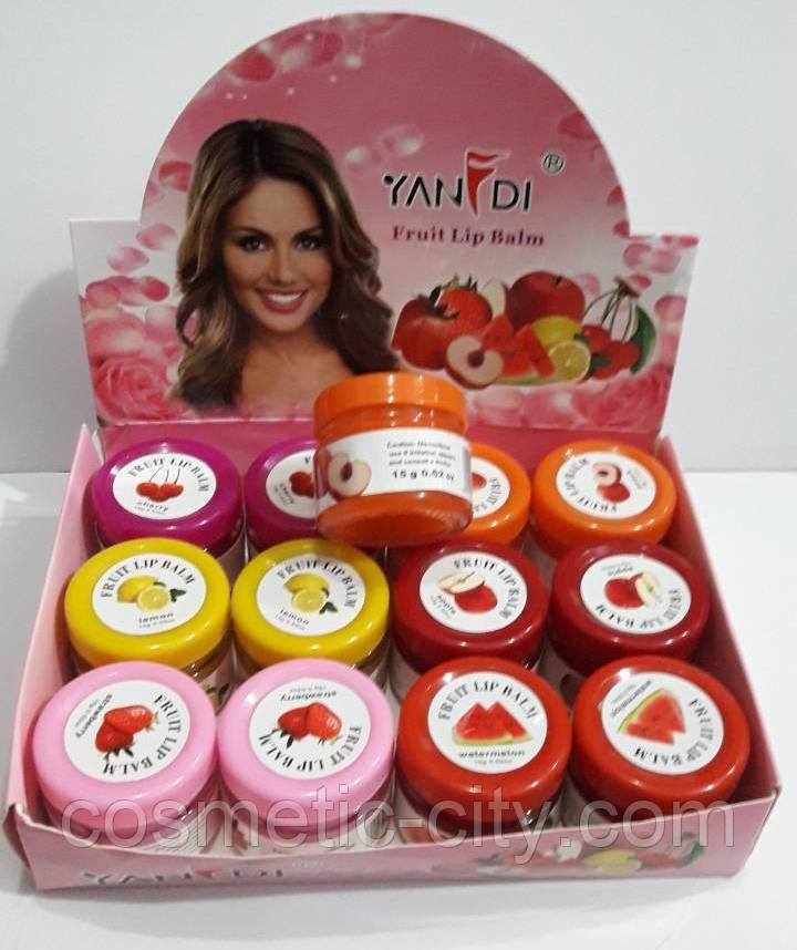 Бальзам для губ YanDi Fruits Lips Balm, 15 гр - фото 1 - id-p1532209379