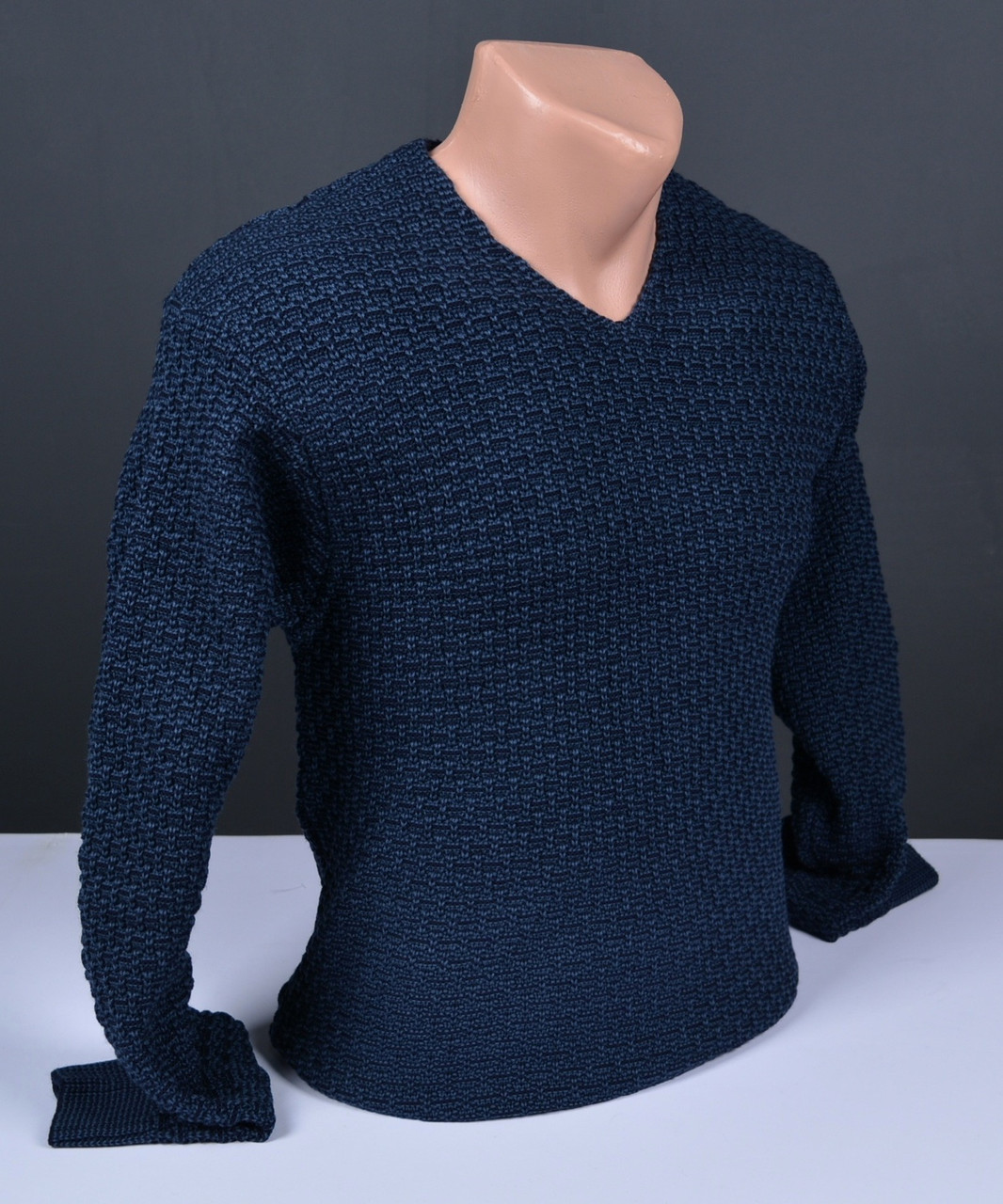 Чоловічий пуловер синій | Чоловічий светр Туреччина 9059