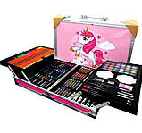 Набір для дітей для творчості Drawing Board 145 3965, 145 предметів, рожевий., фото 4