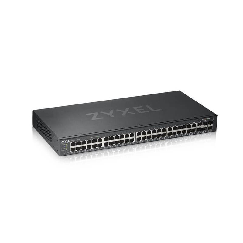 Коммутатор ZYXEL GS1920-48V2 (GS1920-48V2-EU0101F) (44xGE, 4xGE/SFP, 2хSFP, Smart, NebulaFlex)