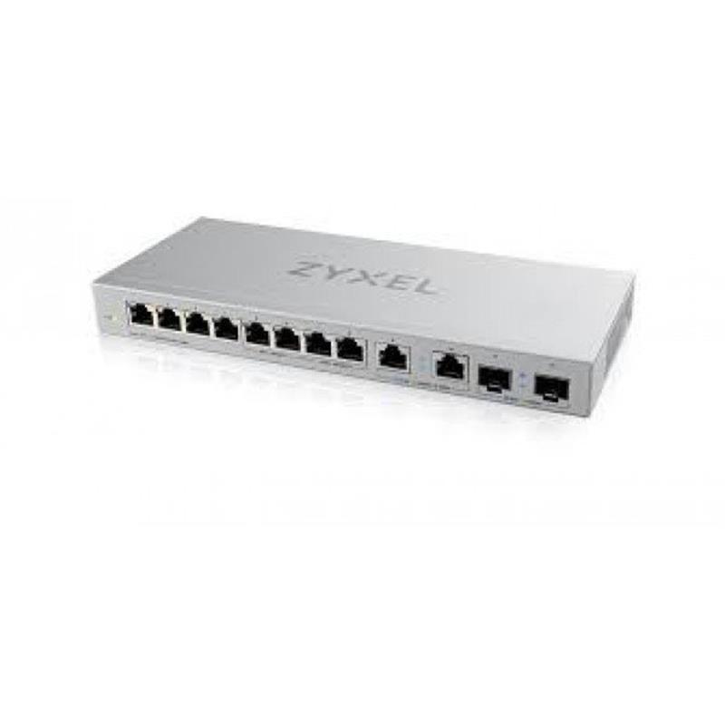 Комутатор ZYXEL XGS1010-12 (8xGE, 2x1/2,5 GE, 2xSFP+, настільний, безшумний)