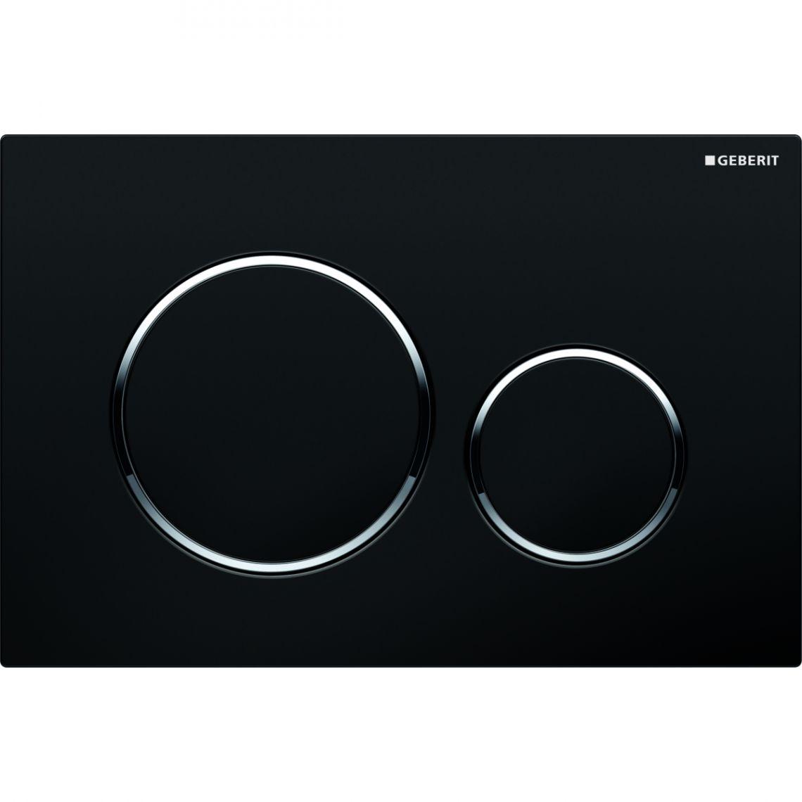 Кнопка зливу для інсталяції GEBERIT подвійна чорна 67233 115.882.KM.1, фото 1