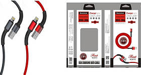 Кабель  USB / TYPE-C "REDDAX RDX-386" 2,4А  1m Black/Grey/Red