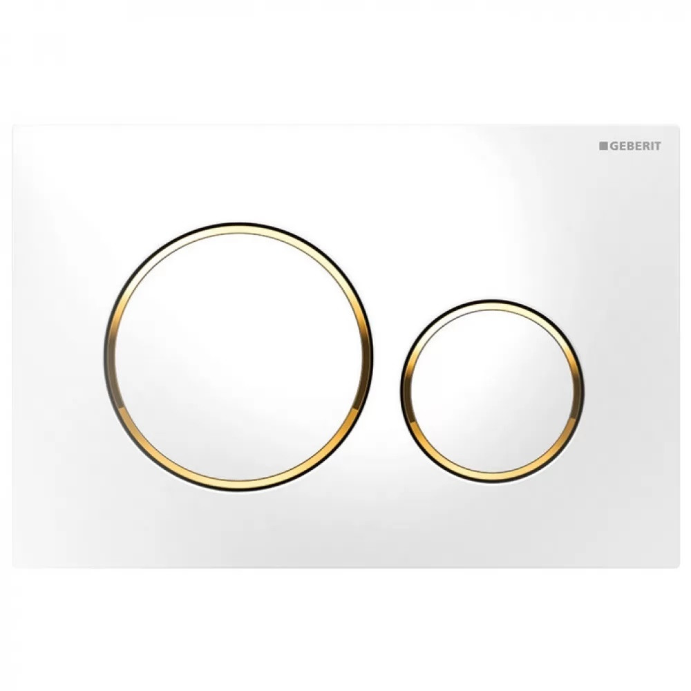 Кнопка зливу для інсталяції GEBERIT подвійна біла 71325 115.882.KK.1, фото 1