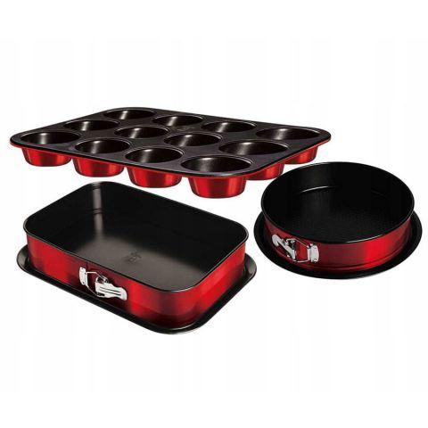Набір форм для запікання BERLINGER HAUS Burgundy Metallic Line 3пр Колір червоний 7635BH, фото 1