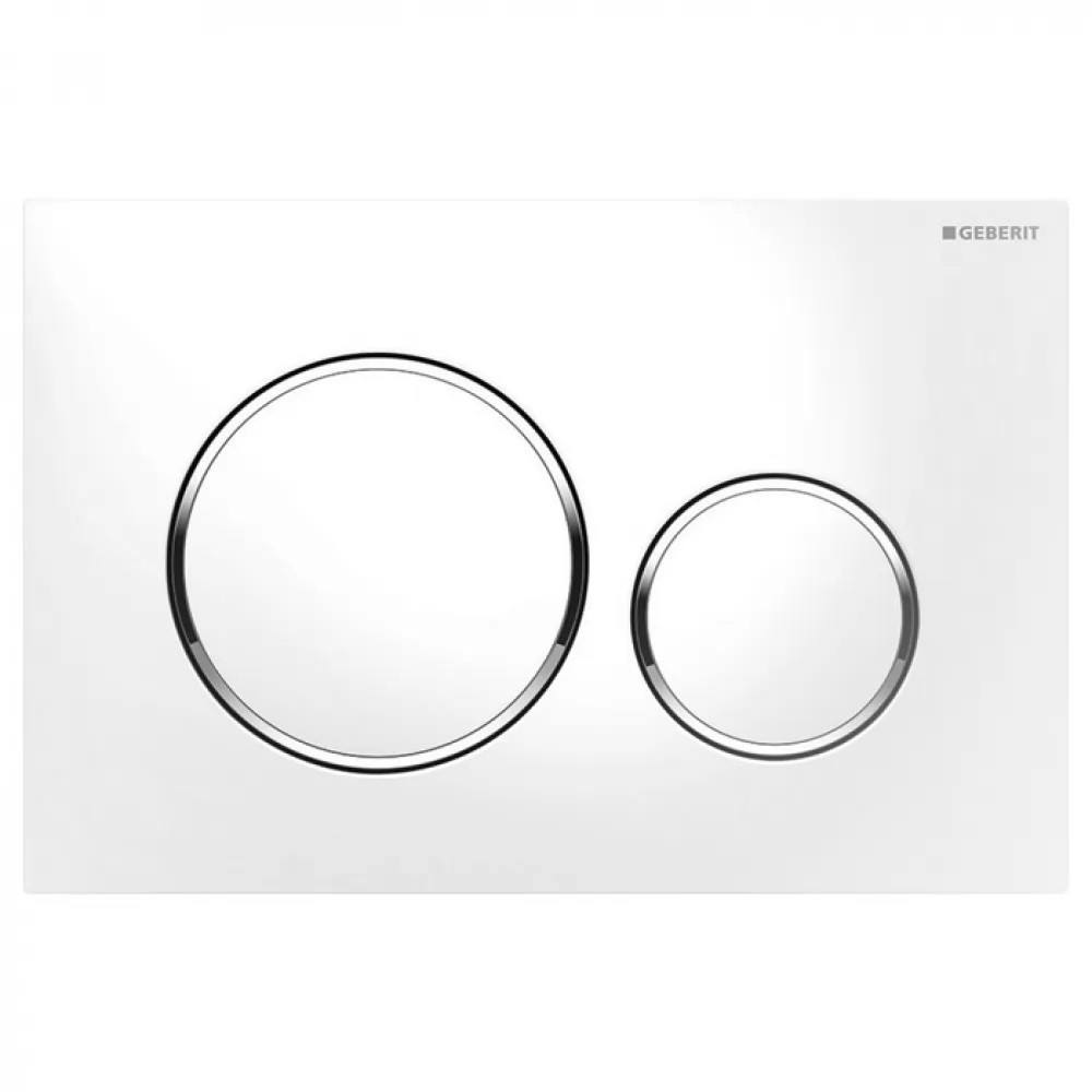 Кнопка зливу для інсталяції GEBERIT подвійна біла 82752 115.882.KJ.1, фото 1