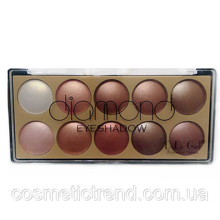 Палітра 10 тіней для повік DoDo Girl Diamond Eyeshadow B3069-1 02, фото 2