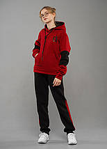 Костюм для дівчаток дитячий спортивний підлітковий зимовий утеплений на флісі Laura Сірий Туреччина на зиму, фото 3