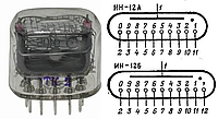 Лампа ІН-12А. ІН-12Б індикатор розряду, що тліє, нові й бу. ИН12А. ИН12Б