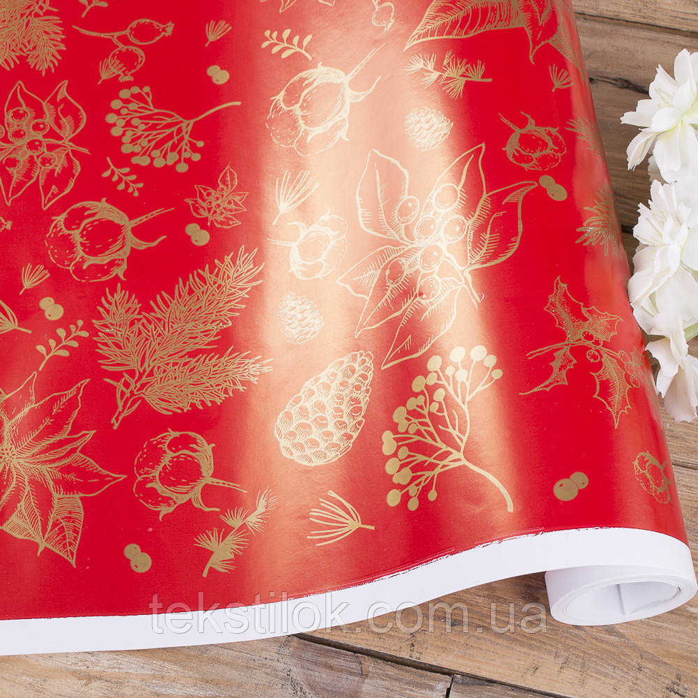 Новорічний папір для пакування подарунків 10 м, фото 1