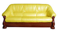 Трехместный диван в классическом стиле Монарх, не раскладной, желтый