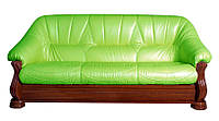 Трехместный диван в классическом стиле Монарх, не раскладной, зеленый