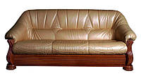 Трехместный диван в классическом стиле Монарх, не раскладной, черный