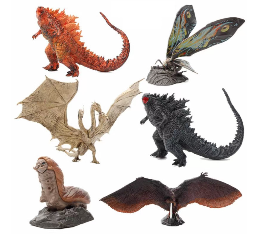 Набір фігурок 6в1 Годзілла, Термоядерна джзилла + 3 монстри, фото 1