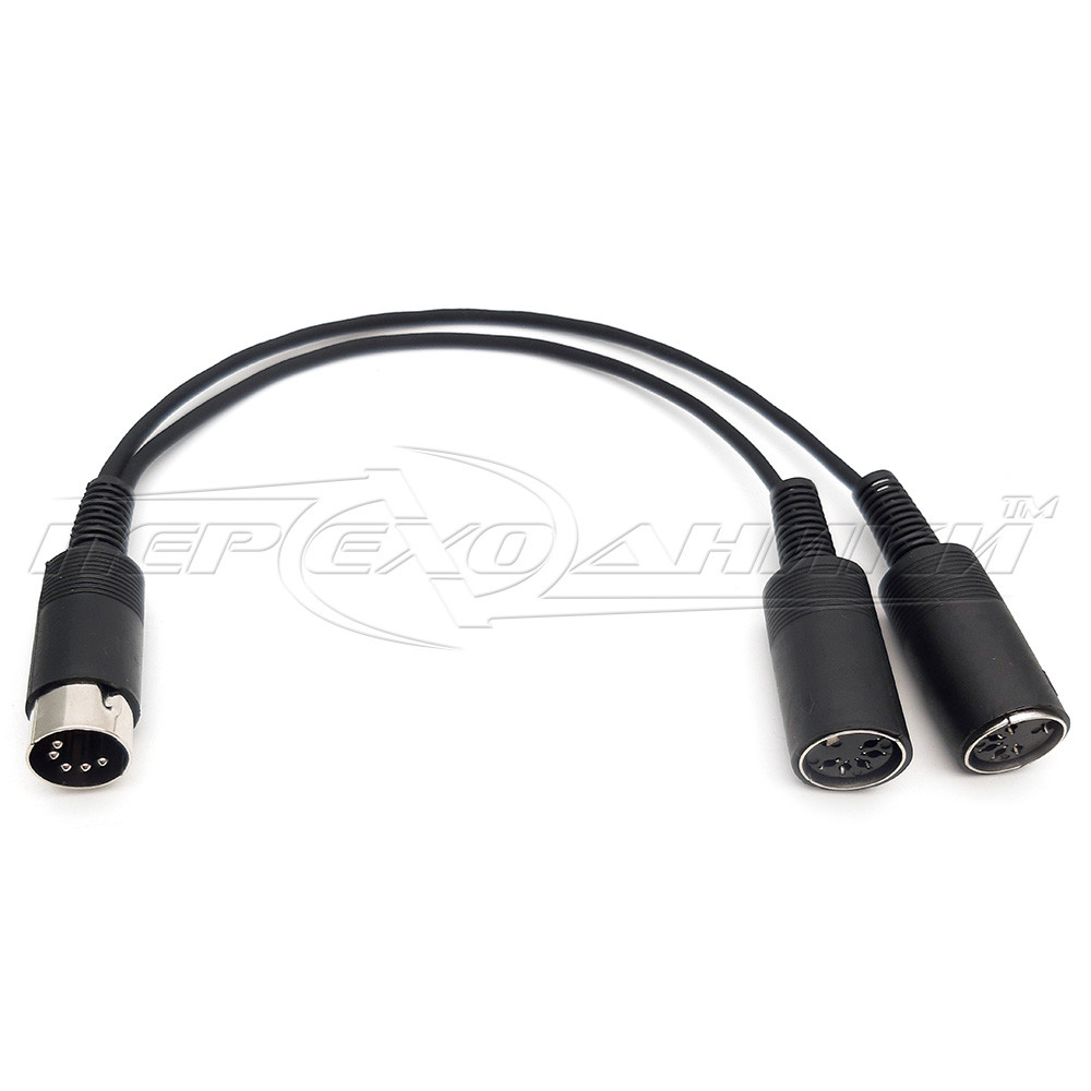 Кабель MIDI 5 pin DIN to 2 х 5 pin DIN (мама) у екрані