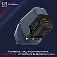 Мережевий зарядний пристрій Promate PowerPort-33 Вт USB-C+USB-A Black (powerport-33.black), фото 3