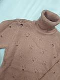 Светер в’язаний вовняний для дівчаток 128,140,152,164 зросту, фото 2