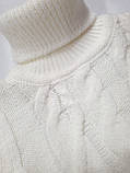 Білий вовняний в'язаний светр для дівчат 128,164 зросту Туреччина, фото 3