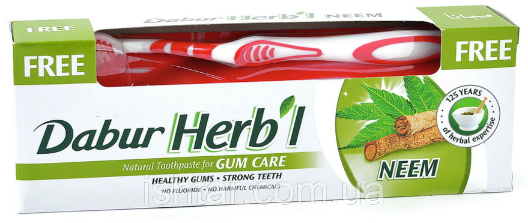 Зубна паста Dabur Нім, 150 г + зубна щітка