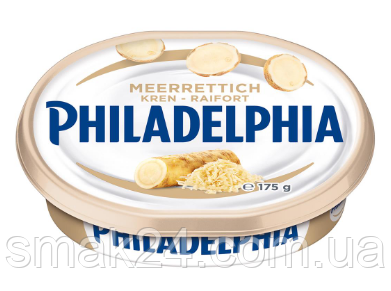 Вершковий сир із хроном Philadelphia Meerrettich 175 г Німеччина
