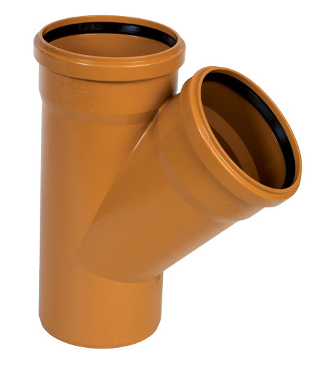 Трійник Ø 200/Ø 200/45° для зовнішньої каналізації, колір помаранчевий  Pestan Сербія