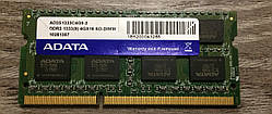 RAM DDR3 для ноутбука 4GB 1333MHz ADATA оперативна пам'ять PC3 10600S 2Rx8 CL9 RAM