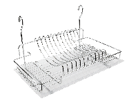 Сушилка Giff для посуды к рейлингу хром