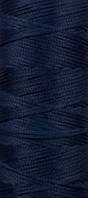 Нитка вощёная, т. 1,2 мм цв. темно синий (S037), плоский шнур 100 метров