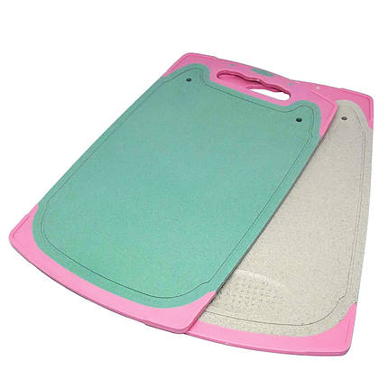 Дошка обробна кухонна ECO 35х21 см з пшеничної соломи під граніт, фото 1