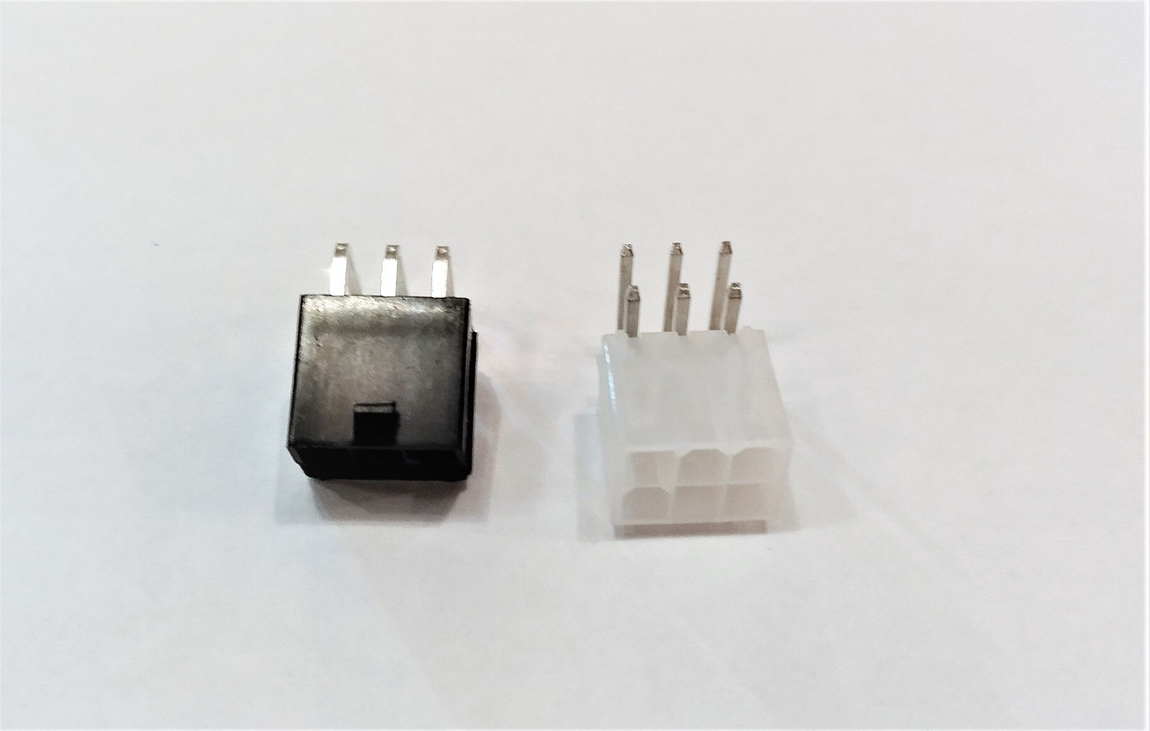 Гніздо, роз'єм, коннектор PCI-E 6 пін pin для блоку живлення, ASIC, відеокарт