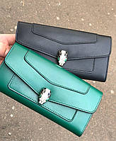 Жіночий шкіряний гаманець у кольорах, гаманець шкіра, гаманець на кнопці, брендові гаманці, гаманець із логотипом