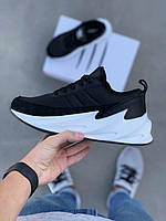 Кросівки Adidas Shark Black White (Адідас Шаркс) чорно-білі 45