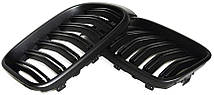 Решітка ноздрі BMW (БМВ) X3 series (F25) 2014-2017 LCI, X4 series (F26) 2014-2018 Матова 2 ребра, фото 4