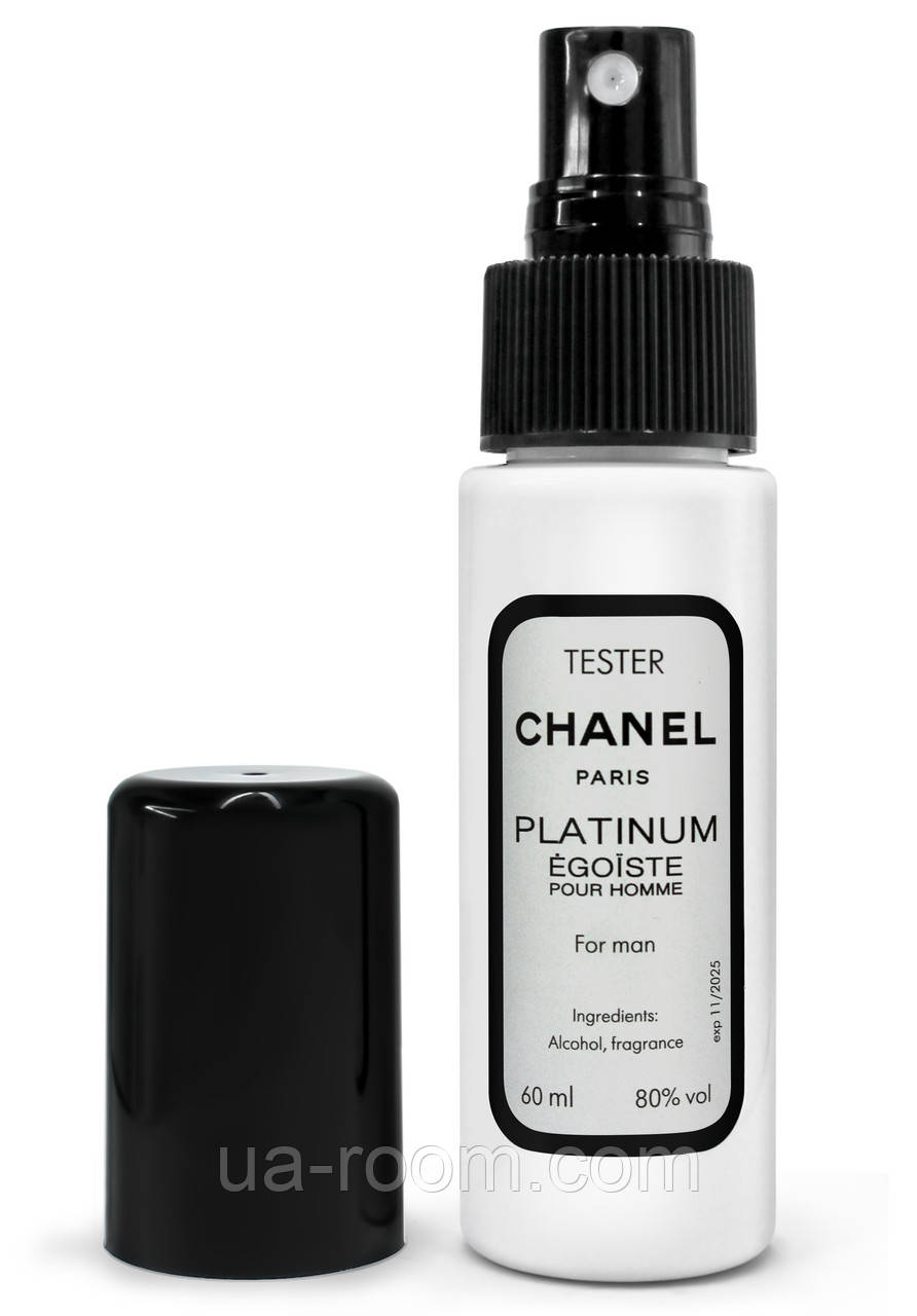 Тестер чоловічий Chanel Egoiste Platinum, 60 мл K-308, фото 1