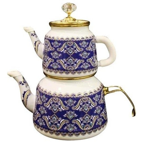 Двойной Эмалированный чайник Beyler vintage для турецкого чая - фото 1 - id-p1532533470