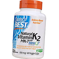 Вітамін К2 Doctor's s BEST Natural Vitamin K2 MK-7 with MenaQ7 100 mcg 60 капс